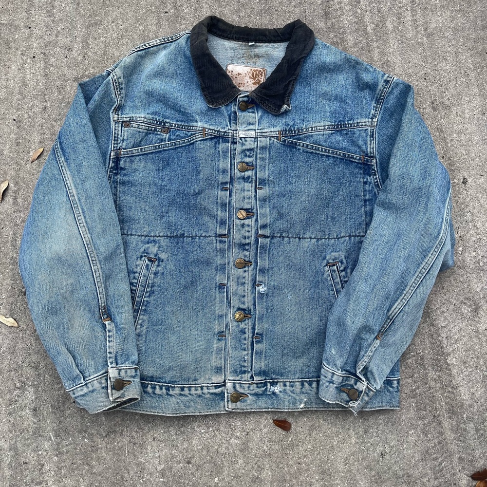 Marithe Francois Girbaud Mens Vintage Made In The USA Denim Jean Jacket Size L